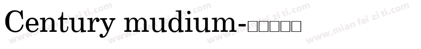 Century mudium字体转换